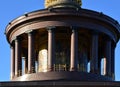 Detail of the Victory Column in the Park Big Tiergarten in Winter, Berlin