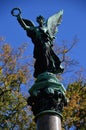 Detail of the Victory Colunm in Castle and Park Babelsberg in Potsdam  the Capital City of Brandenburg Royalty Free Stock Photo