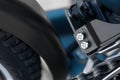 Detail view Adjustment screws of front derailleur Royalty Free Stock Photo