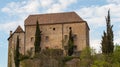 Detail view on Castle Schenna Scena near Meran. Schenna, Province Bolzano, South Tyrol, Italy