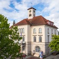 Detail view on City Gallery building, Stadtgalerie, Infopoint in Sindelfingen, Baden Wurttemberg, Germany.