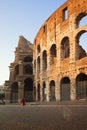 Colosseo at sunset, Rome Royalty Free Stock Photo