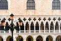 Detail view of the Doge`s Palace, Venice, Italy. Royalty Free Stock Photo