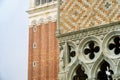 Detail view of the Doge`s Palace, Venice, Italy. Royalty Free Stock Photo