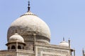 Detail view on the Dome, Cupola of Taj Mahal. UNESCO World Heritage in Agra, Uttar Pradesh, India