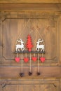 Decorated Ski door Chalet Royalty Free Stock Photo