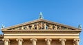 Detail view of the facade of the Philadelphia Museum of Art in Fairmount Park - Philadelphia Royalty Free Stock Photo