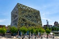 Detail view of the Forum Gold und Silber building in Schwaebisch Gmuend Royalty Free Stock Photo