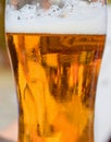 Detail view on glass of beer Royalty Free Stock Photo