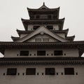 Detail view on Imabari Water Castle. Imabari, Ehime Prefecture, Japan