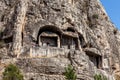 Detail view of king rock tombs in Amasya Royalty Free Stock Photo