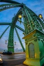 Detail view of Liberty Bridge in Budapest, Hungary Royalty Free Stock Photo