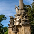 Detail view of the Marian Column statue at the Hradschin Square in Prague