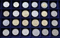 Old coins and numismatic Royalty Free Stock Photo