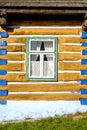 Detail view of old traditional colorful wooden house and window, Royalty Free Stock Photo