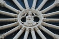 Detail view over the Rose window of the Church of San Francesco, Cascia, Umbria region, Italy