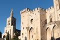 Detail view of Palais des Papes and Notre dame des doms in Avignon city Provence France Royalty Free Stock Photo