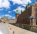 Detail view of the palatial complex at Frederiksborg Castle in Hillerod Royalty Free Stock Photo