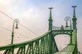 Detail view of Liberty Bridge in Budapest, Hungary Royalty Free Stock Photo