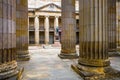 Detail view of pillars at the Capitolio Nacional in Bogota Royalty Free Stock Photo