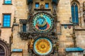 Prague historical astronomical clock face Royalty Free Stock Photo