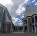 Detail view of the Utzon Center building on the waterfront of the Limfjord Royalty Free Stock Photo