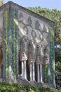 Detail of Villa Cimbrone with eastern remarks at Ravello on the Royalty Free Stock Photo