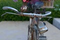 Detail of a Vintage Bicycle Handlebar Royalty Free Stock Photo