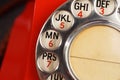 Detail of Vintage Rotary Dial Telephone