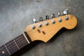 Detail of vintage electric guitar headstock Royalty Free Stock Photo