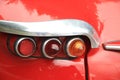 Detail of a vintage French car, backlights