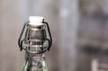 Detail of a vintage glass bottle Royalty Free Stock Photo