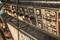 Detail of a vintage guitar amp