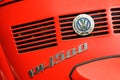 Detail of a vintage Red Volkswagen Beetle VW 1500 Royalty Free Stock Photo