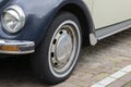 Detail Vintage Volkswagen Car At Amsterdam The Netherlands 12-10-2022