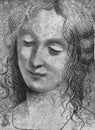 Detail from `Virgin of the rocks` by Leonardo da Vinci