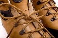 Detail of walking boots Royalty Free Stock Photo