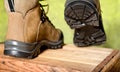Detail of walking boots Royalty Free Stock Photo