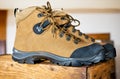 Detail of walking boots Royalty Free Stock Photo