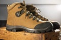 Detail of walking boots Royalty Free Stock Photo