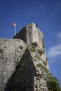 Detail of the wall of Budva, a city located on the Adriatic Sea coast in Montenegro