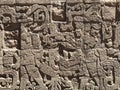 Detail of wall carving in ancient mayan ruins of Chichen Itza, Yucatan peninsula Mexico Royalty Free Stock Photo