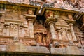 detail of wall Great architecture ancient Gangaikonda Cholapuram Temple, India, Tamil Nadu, Thanjavur (Trichy)Great. The temple i