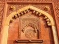 Detail of a wall in Jahangiri Mahal, Agra Fort, Uttar Pradesh, I Royalty Free Stock Photo