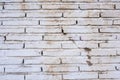 Wall made with white stained bricks Royalty Free Stock Photo