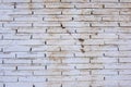 Wall made with white stained bricks Royalty Free Stock Photo