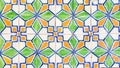 Portuguese hand painted ceramic glazed tiles, patterns and backgrounds Royalty Free Stock Photo