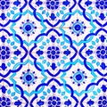 Portuguese Handmade Glazed Tiles, Patterns and Backgrounds, Portugal Colorful Street Art, Travel Europe Royalty Free Stock Photo