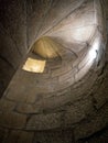 Detail of a wall of a spiral staircase