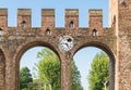 Detail of the walls of a medieval village.